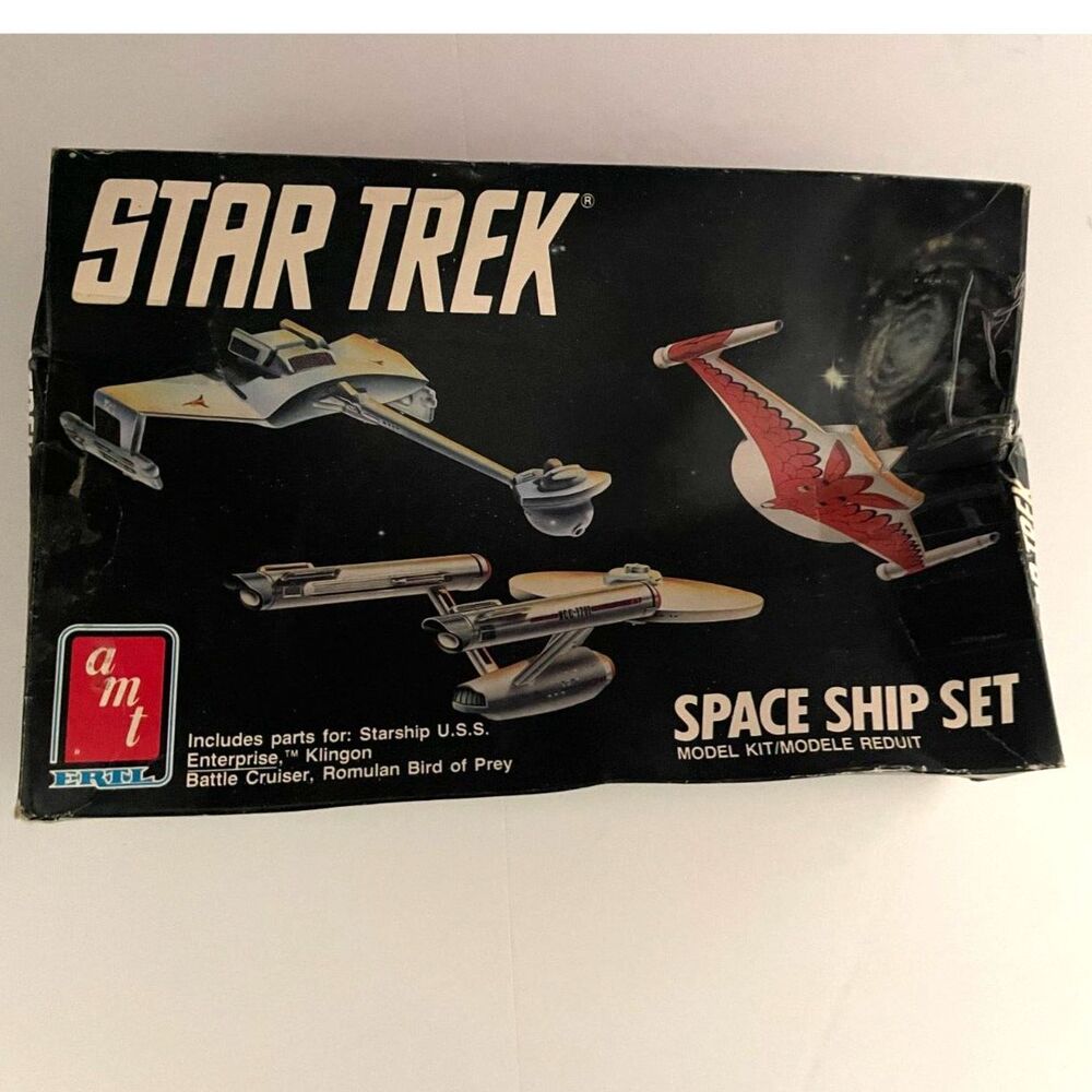AMT ERTL Star Trek Space Ship Set Model Kit 6677 Enterprise Romulan Klingon NEW